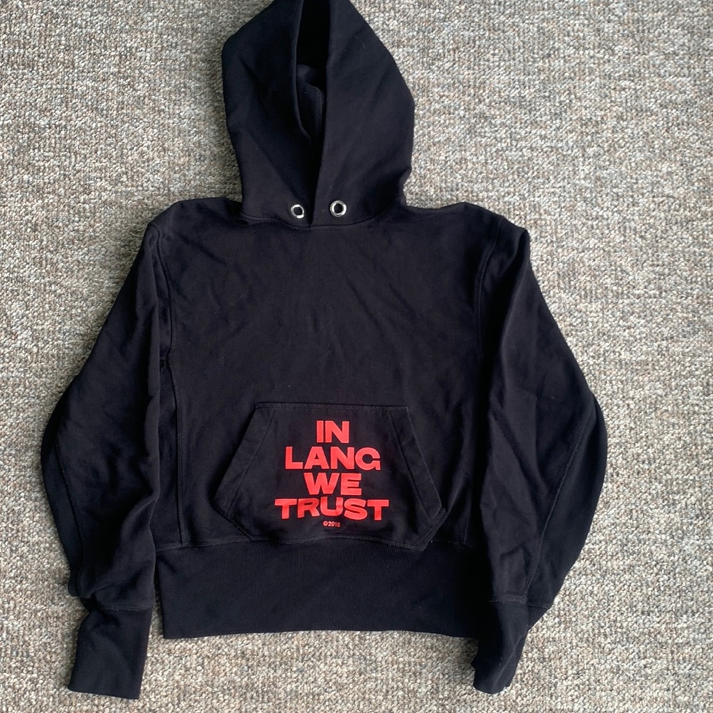 2018 Helmut Lang “In Lang We Trust” Hoodie